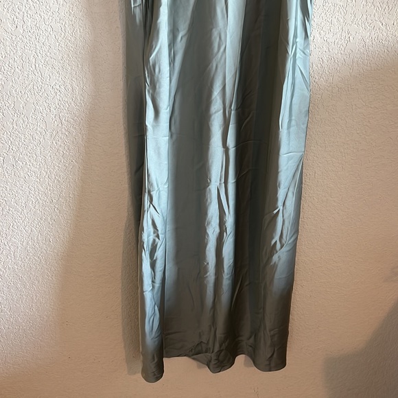 AllSaints Tierney Slip Dress in Flint Blue midi dress size large - Picture 9 of 10